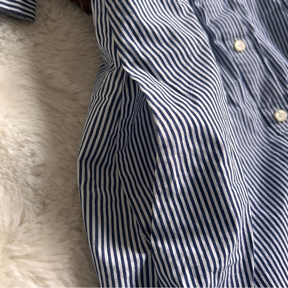 JCrew Oxford Pinstripe Button Up Dress 0 - Picture 5 of 6